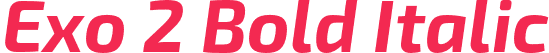 Exo 2 Bold Italic